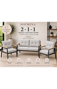 Balkon Ve Bahçe Takımı Cafe Oturma Grubu 2+1+1 Konforlu Lotus Serisi Gri Balkon Ve Bahçe Takımı Cafe Oturma Grubu 2+1+1 Konforlu Lotus Serisi Gri