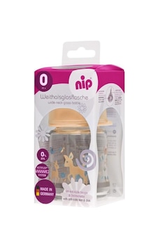 Nip Wide Neck Bottle 120 ML Antikolik Cam Biberon Kız Nip Wide Neck Bottle 120 ML Antikolik Cam Biberon Kız