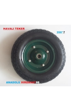 Havalı Teker Yük Taşıma Teker El Arabası Tekeri Metal Jant 350x7 Havalı Teker Yük Taşıma Teker El Arabası Tekeri Metal Jant 350x7