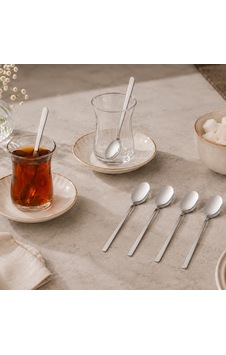 Krc Flame 6'lı Çay Kaşığı Platin