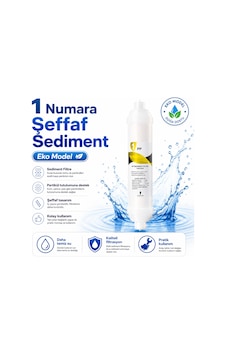 1 Numara Şeffaf Sediment Eko Model Su Arıtma Filtresi 408694801 1 Numara Şeffaf Sediment Eko Model Su Arıtma Filtresi 408694801