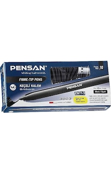 PENSAN KEÇELİ KALEM SİYAH 10 LU PENSAN KEÇELİ KALEM SİYAH 10 LU