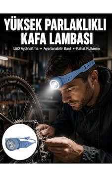 Mey İthalat Hafif Ve Taşınabilir Kamp Kafa Lambası Ayarlanabilir Işık Yeni Nesil Çok Renkli