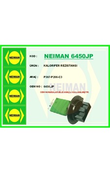 Neıman 6450jp Kalorıfer Rezıstansı P307-p206-c3 6450.jp -