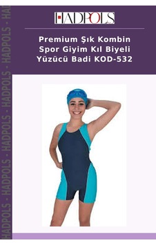 Hadpols Premium Şık Kombin Spor Giyim Kıl Biyeli Yüzücü Badi Kod-532 Çok Renkli