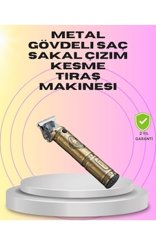 Ers- Güçlü Motorlu, 4 Kılavuz Taraklı Kompakt Saç Kesme Makinesi Uzun Pil Ömürlü