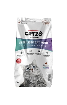 Catzo Yetişkin Tavuklu Kısırlaştırılmış Kedi Maması 15 KG Catzo Yetişkin Tavuklu Kısırlaştırılmış Kedi Maması 15 KG