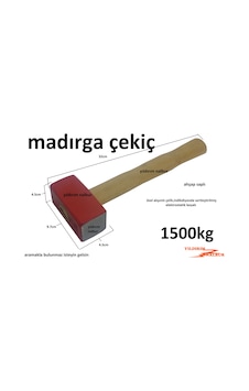 Madırga Çekiç 1500kg Küt Çekiç Balyoz Taşçı Çekici 1.5 Kilo Mozai Madırga Çekiç 1500kg Küt Çekiç Balyoz Taşçı Çekici 1.5 Kilo Mozai