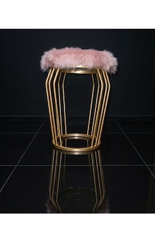 Wersace Gold Pembe Peluş Puf Wersace Gold Pembe Peluş Puf