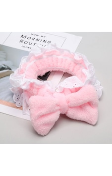 Fırfırlı Peluş Bandana Makyaj Spa Saç Bandı Açık Pembe Açık Pembe Fırfırlı Peluş Bandana Makyaj Spa Saç Bandı Açık Pembe Açık Pembe