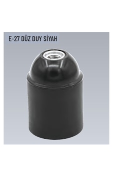 30 Adet E27 Siyah Düz Duy 30 Adet E27 Siyah Düz Duy