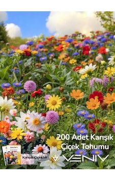200 Adet Karışık Çiçek Tohumu- 2 Paket 200 Adet Karışık Çiçek Tohumu- 2 Paket
