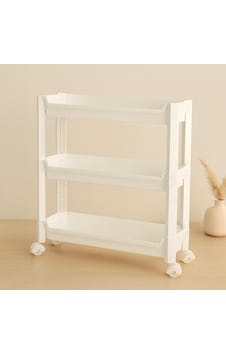 3 Katlı Tekerlekli Sepet Organizer Raf Renkli 3 Katlı Tekerlekli Sepet Organizer Raf Renkli