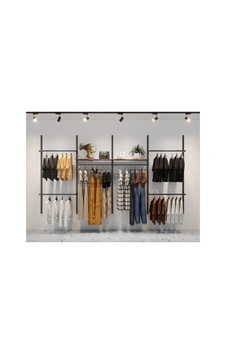 Askılık, Duvar Rafı, Askılık Sistemi, Giyinme Odası-askılık Sistemi,mağaza Raf Sistemi 365x200 Cm Çok Renkli Askılık, Duvar Rafı, Askılık Sistemi, Giyinme Odası-askılık Sistemi,mağaza Raf Sistemi 365x200 Cm Çok Renkli