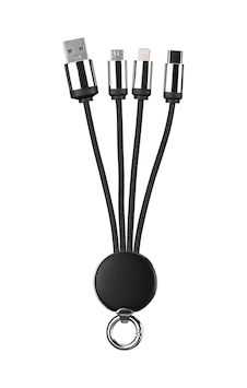 S-link SL-CP110 20cm 2A MicroUSB+Lightning+TypeC 3 in 1 LED Logolu Şarj Kablosu