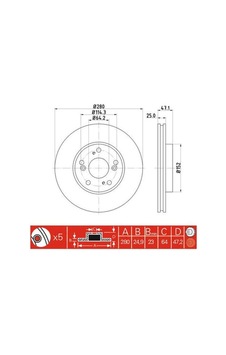 IOTO 10305-30304 Fren Diski Ön 280 Mm. Civic 1.6 2006- Cr-V 2002-2006 IOTO 10305-30304 Fren Diski Ön 280 Mm. Civic 1.6 2006- Cr-V 2002-2006