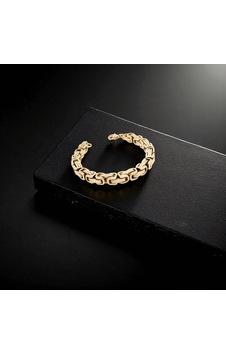 Fm 8mm Sarı Kral Çelik Zincir Bileklik 3183czb1d32 Gold