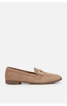 Yaya Kadın Vizon Süet Gold Tokalı Loafer Yaya Kadın Vizon Süet Gold Tokalı Loafer