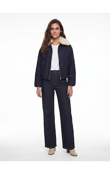 Onloox Kadın Lacivert Lacivert Pamuklu Seyyar Suni Kürk Yakalı Rahat Kesim Fermuarlı Cepli Denim Bomber Pantolon Takım Onloox Kadın Lacivert Lacivert Pamuklu Seyyar Suni Kürk Yakalı Rahat Kesim Fermuarlı Cepli Denim Bomber Pantolon Takım