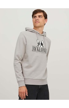 Jack & Jones Kapüşonlu Gri Melanj Erkek Sweatshirt 12244219 001 Jack & Jones Kapüşonlu Gri Melanj Erkek Sweatshirt 12244219 001