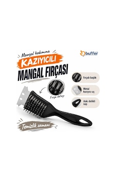 Dayanıklı Ergonomik Mangal Temizlik Fırçası Paslanmaz Çelik Kıllarla Dayanıklı Ergonomik Mangal Temizlik Fırçası Paslanmaz Çelik Kıllarla
