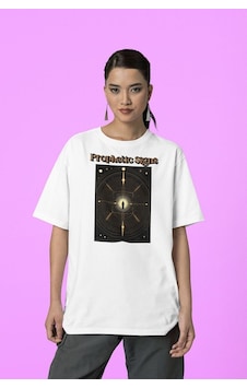 Sevbano Prophetic Signs Baskılı Unisex Tişört, Oversize Tişört Beyaz Sevbano Prophetic Signs Baskılı Unisex Tişört, Oversize Tişört Beyaz