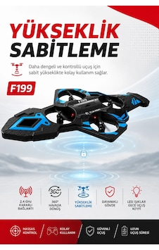 Katlanabilir Tasarımlı Uzaktan Kumandalı Drone 360 Derece Dönüş Ve Işıklı Uçuş Özellikli Katlanabilir Tasarımlı Uzaktan Kumandalı Drone 360 Derece Dönüş Ve Işıklı Uçuş Özellikli