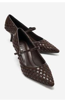 Luvi Shoes Rhodes Kahverengi Örgülü Kadın Kısa Topuklu Ayakkabı Luvi Shoes Rhodes Kahverengi Örgülü Kadın Kısa Topuklu Ayakkabı