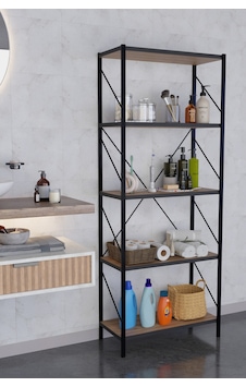 Titan Banyo Rafı Dekoratif Çok Amaçlı Raf Havlu Deterjan Rafı 150x60cm Atlantikçam Kahverengi Titan Banyo Rafı Dekoratif Çok Amaçlı Raf Havlu Deterjan Rafı 150x60cm Atlantikçam Kahverengi