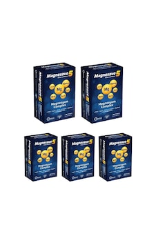 Magnesave5 Magnezyum Complex 5 x 60 Kapsül Magnesave5 Magnezyum Complex 5 x 60 Kapsül