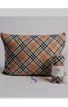 Shules Collection Burberry Tek Kişilik Lastikli Çarşaf+yastık Kılıfı Çok Renkli