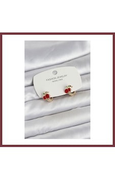 Storeşahin Kiraz Model Gold Renk Pirinç Çocuk Küpe Shn0720 Storeşahin Kiraz Model Gold Renk Pirinç Çocuk Küpe Shn0720