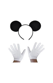 Siyah Mickey Mouse Tacı Ve Beyaz Eldiven Seti Bx40 Siyah Mickey Mouse Tacı Ve Beyaz Eldiven Seti Bx40
