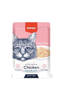 Wanpy Pouch Tavuklu & Karidesli Yaş Kedi Maması 85 G