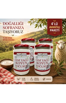 Alpoliva Koyun Yoğurdu 4 Adet 650 G 2.600 G Alpoliva Koyun Yoğurdu 4 Adet 650 G 2.600 G