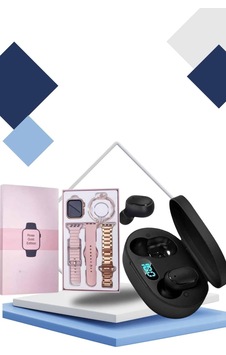 Nabız Ölçer Bileklikli Akıllı Saat Ve Dijital Göstergeli Bluetooth Kulaklık Çoklu Şarj Girişi Nabız Ölçer Bileklikli Akıllı Saat Ve Dijital Göstergeli Bluetooth Kulaklık Çoklu Şarj Girişi