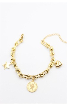 Charm Tfn Zincir Bileklik - Altın 6446404