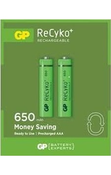 Gp Recyko 650mah Aaa Şarjlı İnce Pil 63c092 2li Kart 5570 Gp Recyko 650mah Aaa Şarjlı İnce Pil 63c092 2li Kart 5570