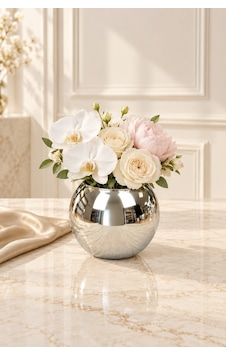Rova Tr Botanica 43417 Dekoratif Metalik Kaplamalı Cam Vazo 825 Cc 10,25 Cm Gümüş Rova Tr Botanica 43417 Dekoratif Metalik Kaplamalı Cam Vazo 825 Cc 10,25 Cm Gümüş