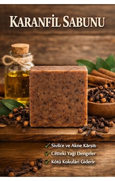 Herbliss Doğal Karanfil Özlü Sabun / Sivilce Ve Akne Karşıtı Bahar Esintisi Herbliss Doğal Karanfil Özlü Sabun / Sivilce Ve Akne Karşıtı Bahar Esintisi