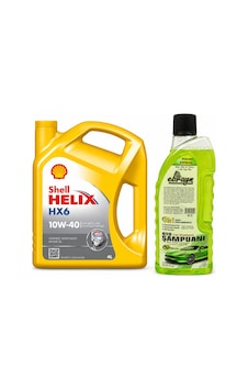 Shell Helix Hx6 Motor Yağı 10w-40 4 Litre + Oto Şampuan 1000 ML Shell Helix Hx6 Motor Yağı 10w-40 4 Litre + Oto Şampuan 1000 ML