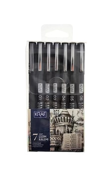 Kraf Drawıng Pen - Çizim Kalemi 222 7 Li Set Genel Kraf Drawıng Pen - Çizim Kalemi 222 7 Li Set Genel