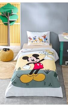 Özdilek Mickey Mouse Nomadic Tek Kişilik Disney Lisanslı Lastikli Çarşaf Çocuk Nevresim Takımı Çok Renkli