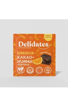 Delidates Portakallı Hurmalı %70 Bitter Çikolata 40gr-3581 Delidates Portakallı Hurmalı %70 Bitter Çikolata 40gr-3581