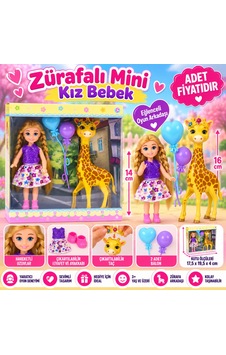 Baonier Zürafalı Mini Kız Bebek Nhr Oyuncak