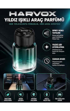 Harvox Şarjlı Yıldız Tavan Efektli Araç Ve Ofis İçi Buharlı Nemlendirici Koku Araç Parfümü 160 Ml Harvox Şarjlı Yıldız Tavan Efektli Araç Ve Ofis İçi Buharlı Nemlendirici Koku Araç Parfümü 160 Ml