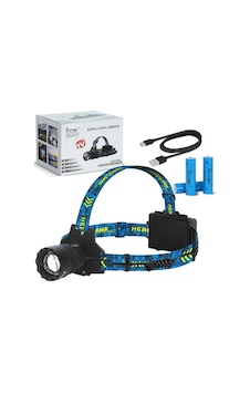 Büro Ev Ofis İş Güvenliği İçin Şarjlı 12000lm Cree Led Güçlü Işıklı Kafa Feneri Gri