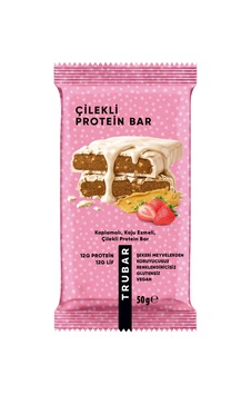4 Adet Trubar Kaplamalı Kaju Ezme Çilek Protein Bar 50 G 4 Adet Trubar Kaplamalı Kaju Ezme Çilek Protein Bar 50 G