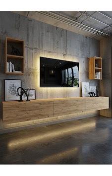 Resital Duvara Monte Ledli 270 Cm Tv Ünitesi Duvar Raflı - Ll6030 Atlantikçam Resital Duvara Monte Ledli 270 Cm Tv Ünitesi Duvar Raflı - Ll6030 Atlantikçam