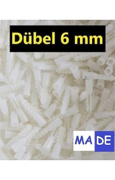 standart plastik dübel 6 mm (300 Adet) standart plastik dübel 6 mm (300 Adet)